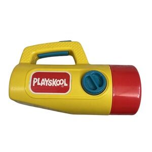 VTG 1988 Playskool Duracell Flashlight Red Green Color Change Lenses Works